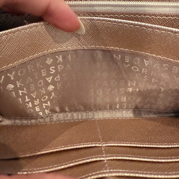 Kate Spade Metallic Rose Gold Long Wallet - Picture 11 of 14